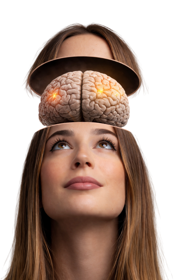 Avatar con cerebro abierto